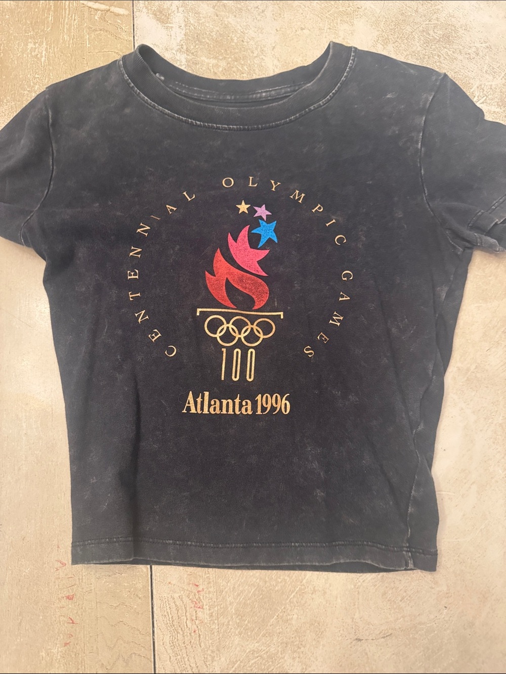 Hollister Black Atlanta 1996 Centennial Olympic Games Graphic Tee